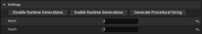 PROCEDURAL STRING LIGHTS GENERATION SETTINGS