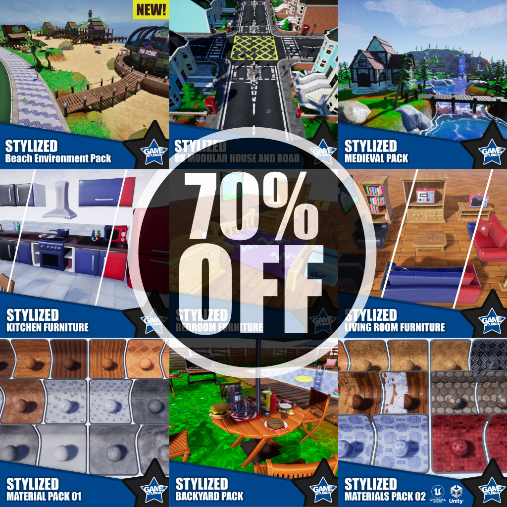Unreal Marketplace Sale: 70% Off All Star Game Studios Products