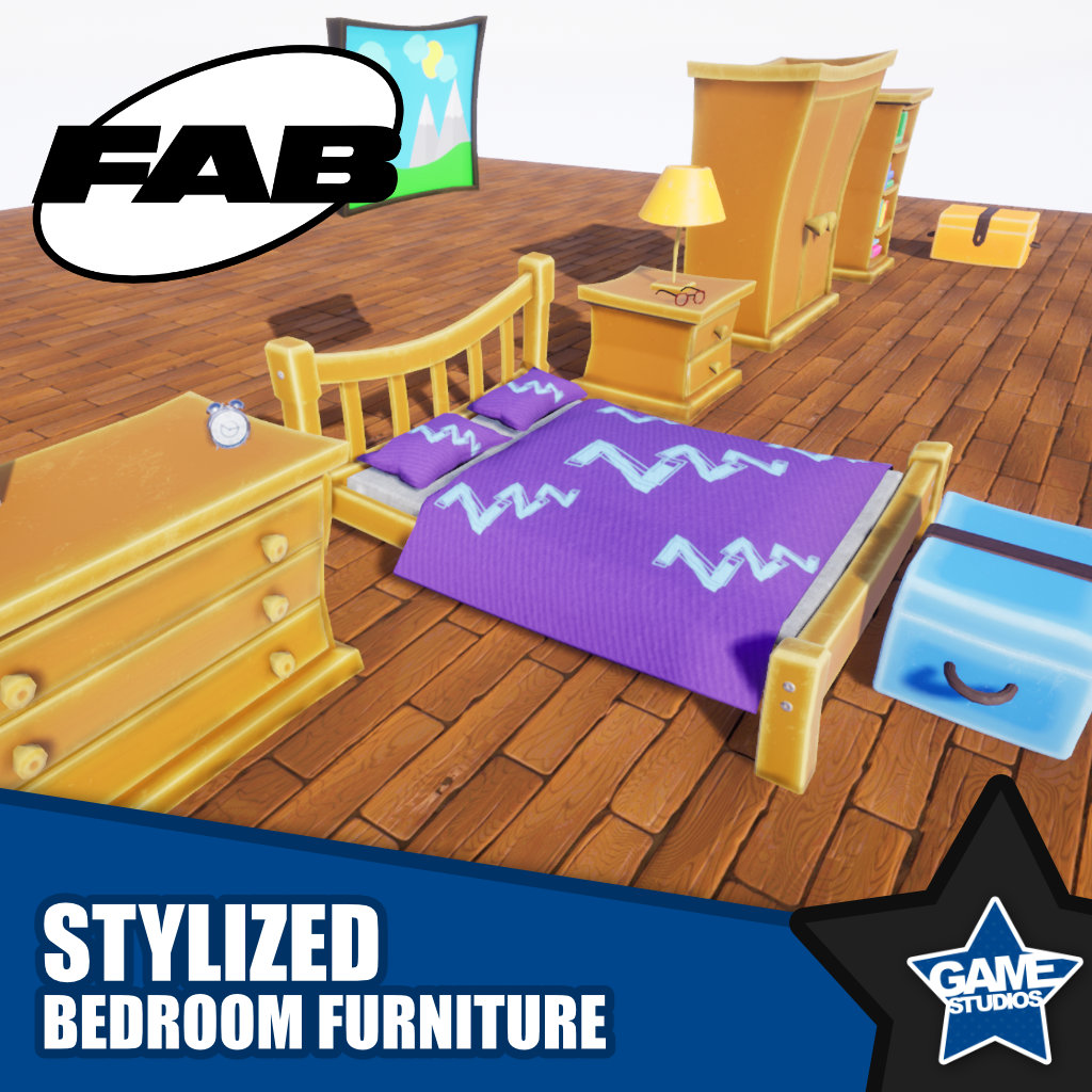 Exciting New Release: Stylized Bedroom Furniture Pack Now Available on FAB.com!